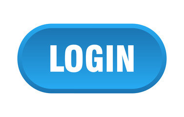 login button. login rounded blue sign. login