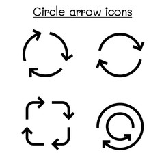 Circle arrow icon set vector illustration graphic design