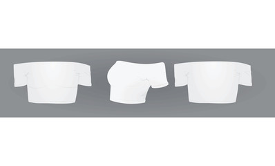 Woman off shoulders top t shirt. vector illustration