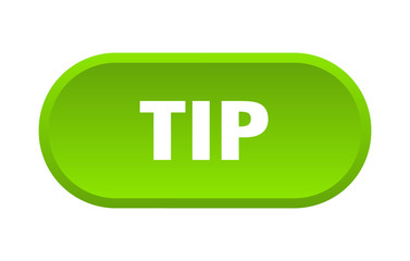 tip button. tip rounded green sign. tip