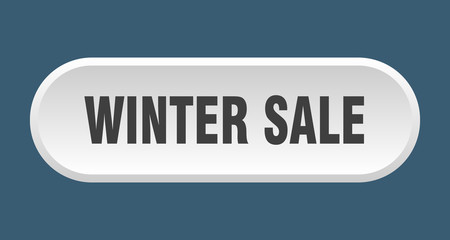 winter sale button. winter sale rounded white sign. winter sale