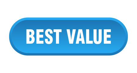 best value button. best value rounded blue sign. best value