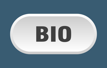 bio button. bio rounded white sign. bio