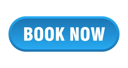 book now button. book now rounded blue sign. book now