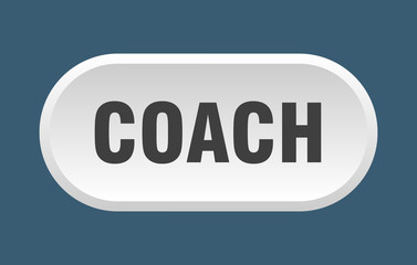 coach button. coach rounded white sign. coach