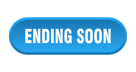 ending soon button. ending soon rounded blue sign. ending soon