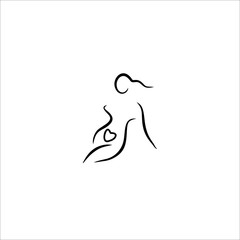 Fototapeta premium vector silhouette of a woman
