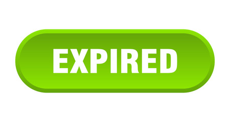 expired button. expired rounded green sign. expired
