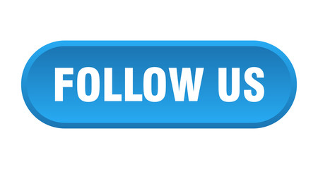 follow us button. follow us rounded blue sign. follow us