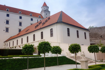 Fototapeta na wymiar The medieval castle in Bratislava. Slovakia.