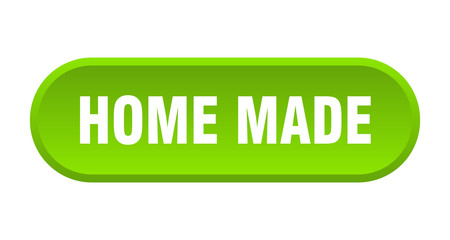 home made button. home made rounded green sign. home made