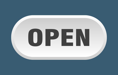 open button. open rounded white sign. open