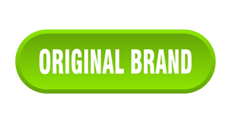 original brand button. original brand rounded green sign. original brand