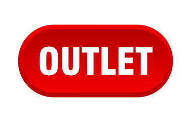 outlet button. outlet rounded red sign. outlet