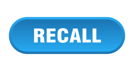 recall button. recall rounded blue sign. recall