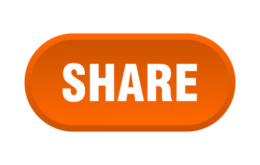 share button. share rounded orange sign. share