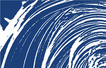 Grunge texture. Distress indigo rough trace. Extra