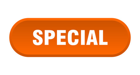 special button. special rounded orange sign. special