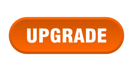 upgrade button. upgrade rounded orange sign. upgrade