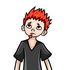 Sad Stylized Sick Boy