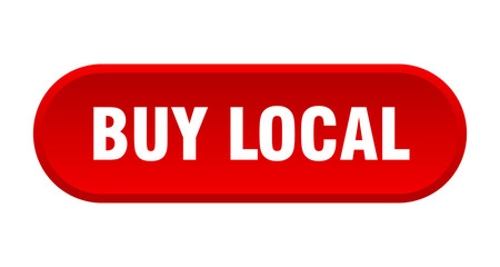 buy local button. buy local rounded red sign. buy local