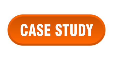 case study button. case study rounded orange sign. case study