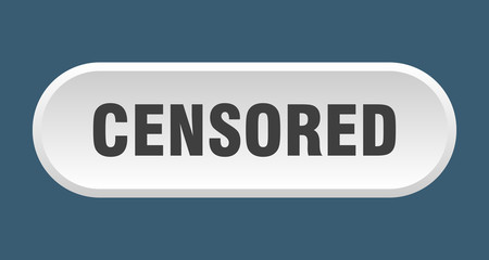 censored button. censored rounded white sign. censored