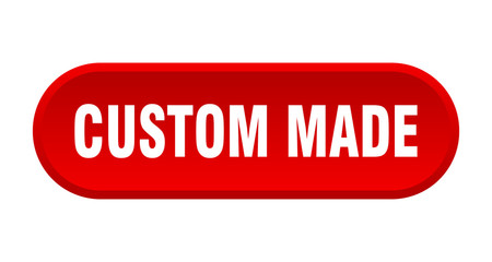 custom made button. custom made rounded red sign. custom made