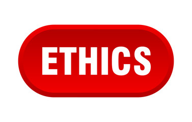 ethics button. ethics rounded red sign. ethics