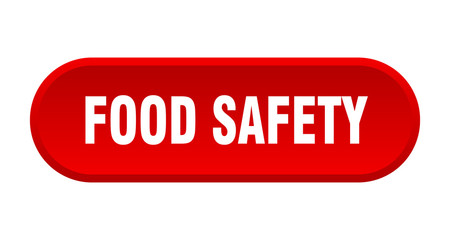 food safety button. food safety rounded red sign. food safety