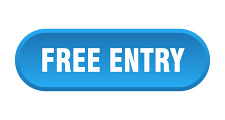 free entry button. free entry rounded blue sign. free entry
