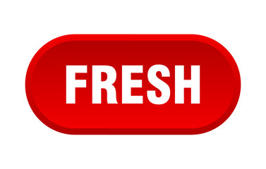fresh button. fresh rounded red sign. fresh