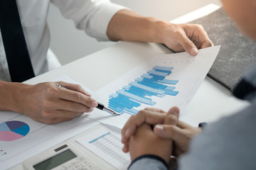 Business People Meeting Design Ideas professional investor working new start up project. Concept. business planning in office