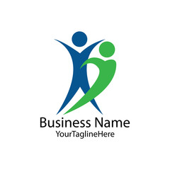 people business logo vector image