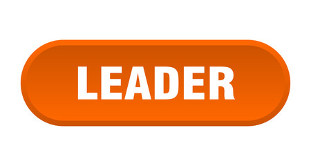 leader button. leader rounded orange sign. leader