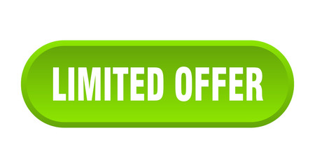 limited offer button. limited offer rounded green sign. limited offer