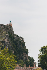 Vocation in Greece, Corfu town. Summer sightseeing Corfu buildings and town 