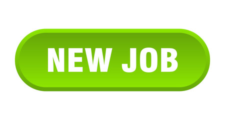 new job button. new job rounded green sign. new job