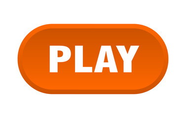 play button. play rounded orange sign. play