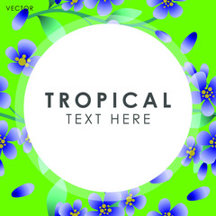 Milingtonia flower frame, Vector illustration design element