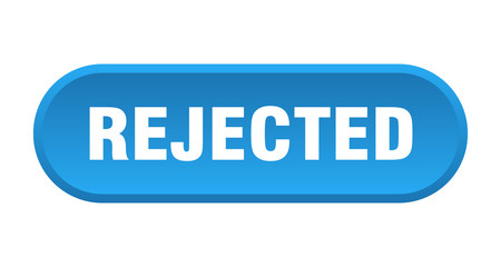 rejected button. rejected rounded blue sign. rejected