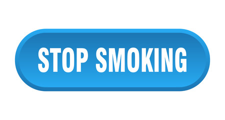 stop smoking button. stop smoking rounded blue sign. stop smoking