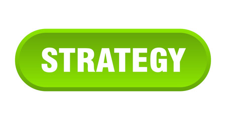strategy button. strategy rounded green sign. strategy