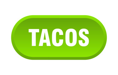 Fototapeta premium tacos button. tacos rounded green sign. tacos