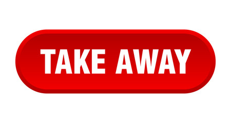 take away button. take away rounded red sign. take away