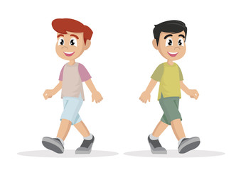 Cartoon character, Set Boy walking.