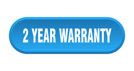 2 year warranty button. 2 year warranty rounded blue sign. 2 year warranty