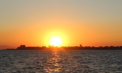 Naklejka premium sunset at sea