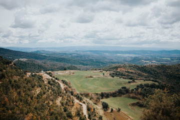 Fototapeta premium Autumn in the mountains, foggy day
