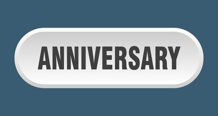 anniversary button. anniversary rounded white sign. anniversary